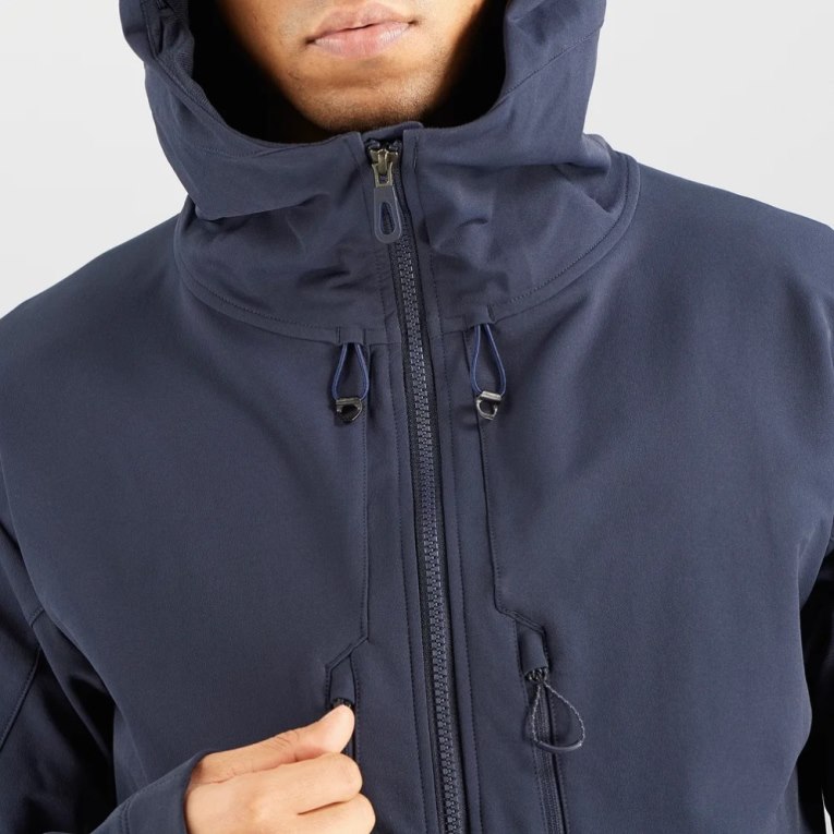 Navy Salomon Outpeak Softshell Full Zip Men's Jackets | PH 96024P